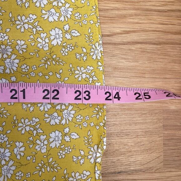 J. Crew Liberty Fabric Blouse Top Womens Size S Yellow Ditsy Floral Feminine - Picture 7 of 7